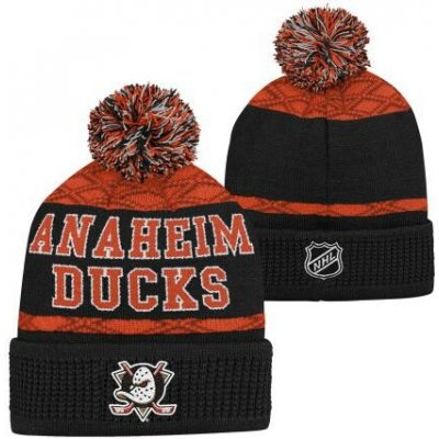 Outerstuff Dětská zimní čepice Anaheim Ducks NHL Puck Pattern Cuffed Pom – Hledejceny.cz