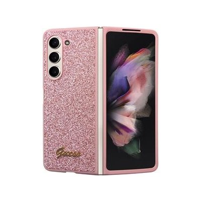 Pouzdro Guess hard na Samsung Galaxy Z Fold 5 Pink Glitter Flakes Metal Logo – Zbozi.Blesk.cz