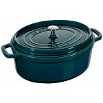 Staub Oválný litinový hrnec s poklicí Cocotte, mořská modř, 33 cm / 6,7 l 1103337 – Hledejceny.cz