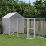vidaXL Venkovní psí kotec se střechou stříbrný 200 x 600 x 250 cm – Zboží Dáma vidaXL Venkovní psí kotec se střechou stříbrný 200 x 600 x 250 cm – Zboží Dáma