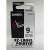 Barvící pásky Casio originální páska do tiskárny štítků, Casio, XR-9SR1, černý tisk/stříbrný podklad, nelaminovaná, 8m, 9mm