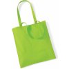 Nákupní taška a košík Zelenáčky taška s výšivkou holubičky limetka zelená