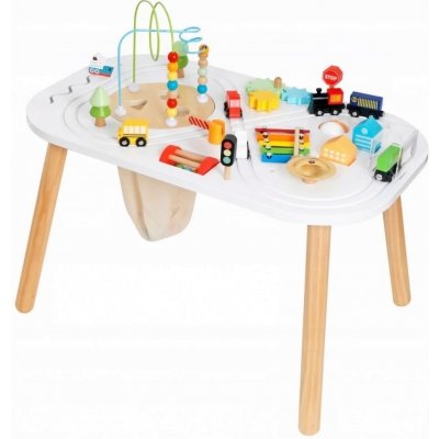 Derrson dětský multifunkční stůl s aktivitami a vláčkodráhou – Hledejceny.cz