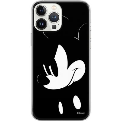 Pouzdro AppleMix DISNEY Apple iPhone 12 / 12 Pro - hlava myšáka Mickeyho - gumové - černé – Zboží Mobilmania