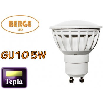 Berge LED žárovka SMD 2835 GU10 5W 450L CCD Teplá bílá