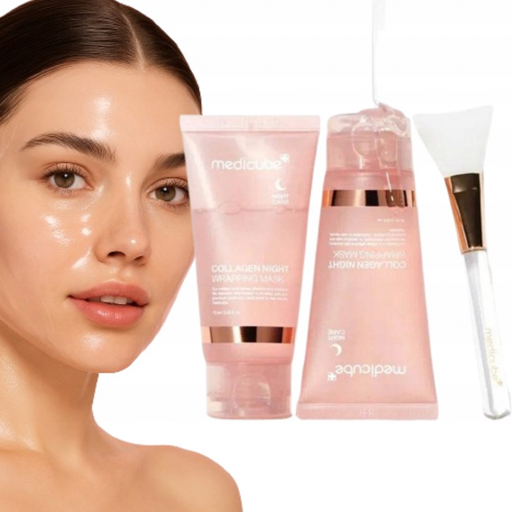 MEDICUBE - COLLAGEN NIGHT WRAPPING MASK - Kolagenová noční slupovací maska 75 ml