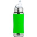 Pura nerezová kojenecká láhev s pítkem zelená aqua 325 ml