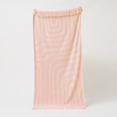 Sunnylife bavlněná plážová osuška Luxe 160 x 90 cm růžová