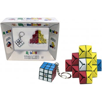 Rubikův trojúhelníkový hlavolam + Rubikova kostka přívěsek