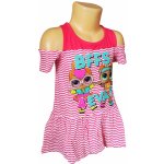 Eplusm Dívčí šaty L.O.L. vlnky dělené rukávy Růžová – Zboží Dáma