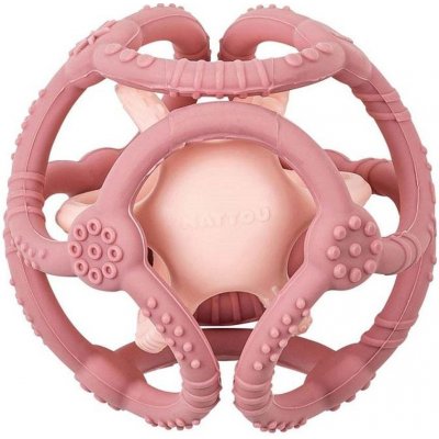 Nattou silikonové míč 2v1 bez BPA 10 cm růžová – Zboží Dáma