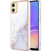 Pouzdro a kryt na mobilní telefon Samsung Protemio 73855 IMD MARBLE Ochranný kryt Samsung Galaxy A05 WHITE