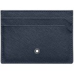 Montblanc Pouzdro na kreditní karty Sartorial 128596 kožené modrá – Hledejceny.cz
