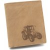 Pouzdro na doklady a karty TETRAO Kožená dokladovka traktor malá