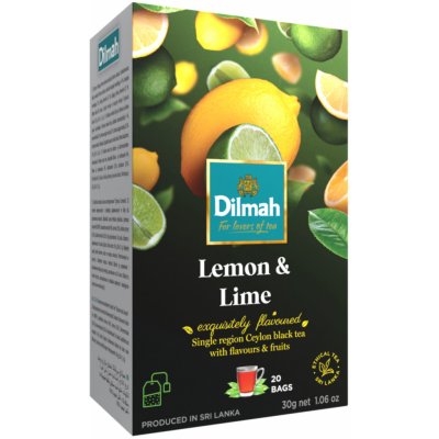 Dilmah Černý čaj Citron a limetka 20 x 1,5 g – Sleviste.cz