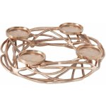 Svícen adventní Ringval, hliník, ø 40 × 9,5 cm, na 4 svíčky 2049648 – Zboží Dáma