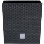 Prosperplast RATO LOW Květináč 20x20x20,2 cm ratan antracit – Sleviste.cz