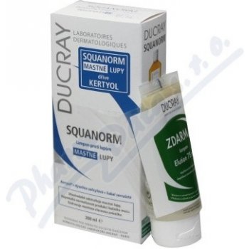 Ducray Squanorm gras šampon 200 ml + Elution 75 ml dárková sada