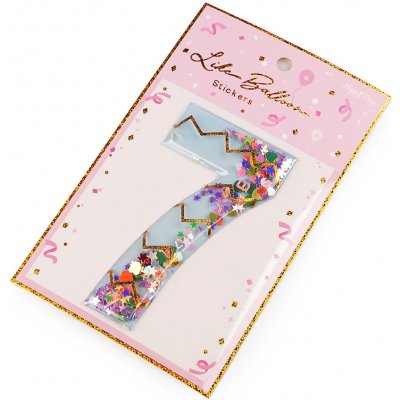 Prima-obchod Narozeninové samolepicí číslice s pohyblivými flitry, barva 7 modrá světlá 1 ks – Sleviste.cz