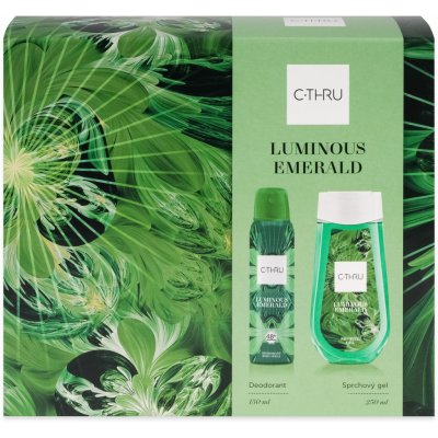 C-Thru Luminous Emerald sprchový gel 250 ml + deospray 150 ml dárková sada – Zboží Dáma