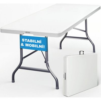 Casaria 100082 Bufetový stůl 183 x 76 cm sklápěcí bílý – Sleviste.cz