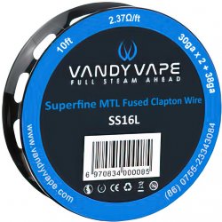 Vandy Vape Superfine MTL Fused Clapton odporový drát SS316 3m