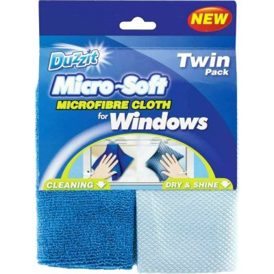 Duzzit Microfibre Cloth for Windows mikroutěrka na čištění oken 2 ks – Zbozi.Blesk.cz