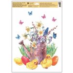 Anděl Přerov Okenní fólie kytice s kuřátky 30 x 42 cm – Hledejceny.cz
