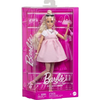 Mattel Barbie DELUXE MODELKA - ŠATY S MAŠLÍ – Zboží Dáma