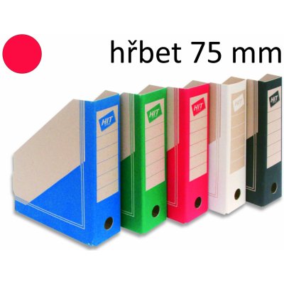 Hit Office Board Colour archivační krabice červená A4 7,5 cm – Zbozi.Blesk.cz