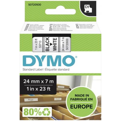 Dymo Dymo S0720930 - páska do tiskárny štítků D1, 24 mm x 7 m, černá na bílé – Zboží Mobilmania