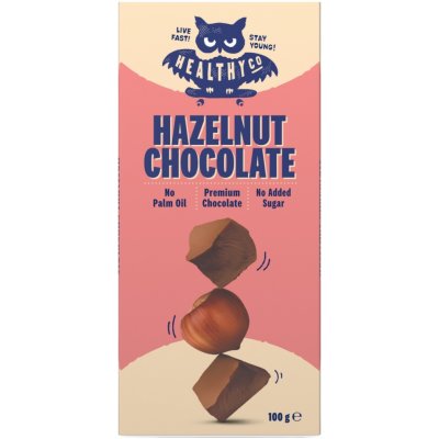 HealthyCo Hazelnut chocolate čokoláda mléčná s oříšky 100 g – Zboží Mobilmania