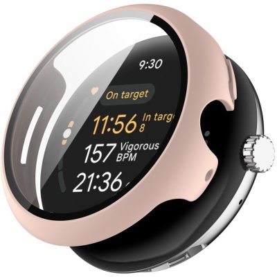 VSECHNONAMOBIL 87218 PC FULL COVER Plastový kryt se sklem pro Google Pixel Watch 3 45mm růžový – Zboží Živě