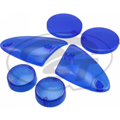 STR8 Sada sklíček blinkrů a zadního světla, Aprilia SR50 Stealth, modrá STR-620.10/BL | Zboží Auto