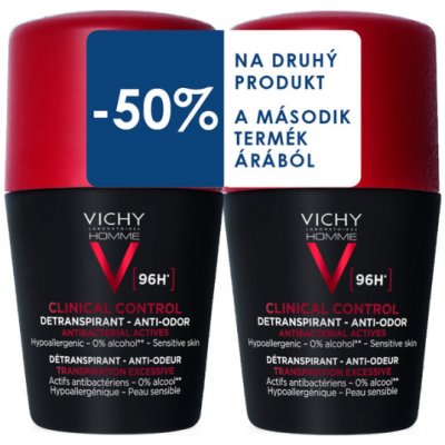 Vichy Homme 96h Dentranspirant proti zápachu Duo 2 x 50 ml – Hledejceny.cz