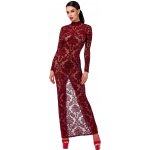 Noir Handmade F383 Kink Royal Gown Long Dress Burgundy – Zboží Dáma