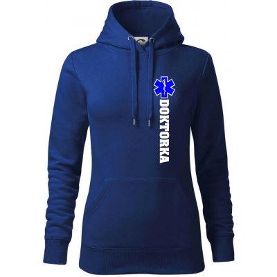 Hvězda života doktorka mikina dámská Cape s kapucí Královská modrá – Hledejceny.cz