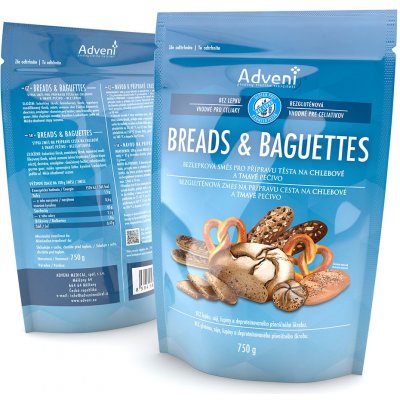 Adveni Bezlepková směs na chlebové a tmavé pečivo BREADS & BAGUETTES 5 kg – Zboží Dáma