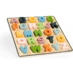 Bigjigs Toys Dřevěné puzzle velká písmena - ABC – Zboží Mobilmania