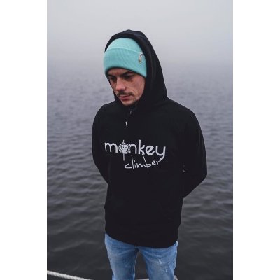 Monkey Climber mikina s kapucí Front Cover Hoodie Black