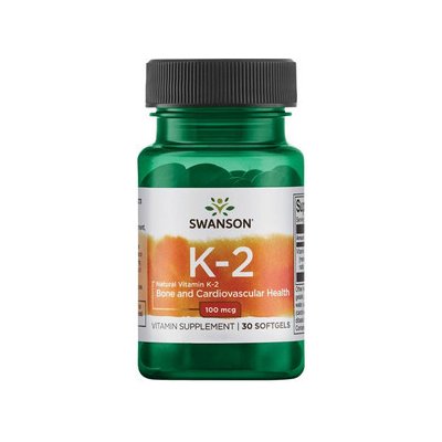 Swanson Highly Efficient Natural Vitamin K2 Menaquinone-7 from Natto 100 mcg 30 tablet