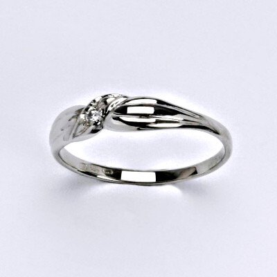 Čištín zlatý bílé zlato čirý zirkon T 1481 – Zboží Dáma