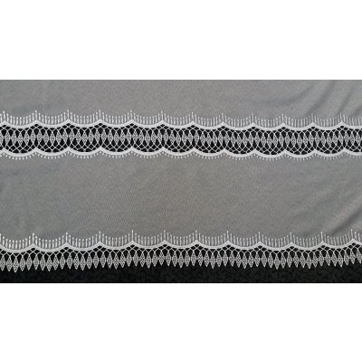 Vyšívaná luxusní záclona GERSTER 11050 bílý ornament 180 cm – Hledejceny.cz