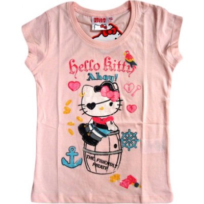 Hello Kitty originální dětské tričko pro holky růžové