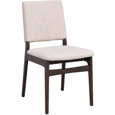 Rowico Světle béžová čalouněná jídelní židle MEDFORD s hnědou podnoží – Sleviste.cz