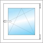 OKNA HNED Plastové okno 52x52 cm bílé otevíravé a sklopné pravé – Sleviste.cz