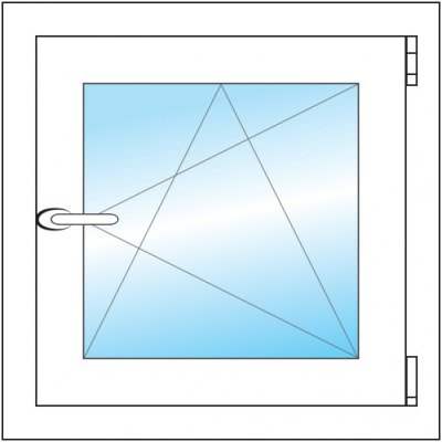 OKNA HNED Plastové okno 52x52 cm bílé otevíravé a sklopné pravé – Sleviste.cz