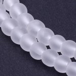 Matné korálky - bílé - ∅ 4 mm - 10 ks – Zboží Dáma