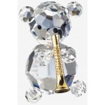 Skleněná figurka Medvídek muzikant s klarinetem z českého křišťálu Preciosa – Hledejceny.cz