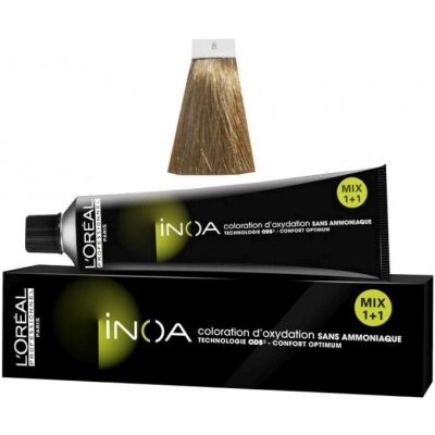 L'Oréal Inoa 2 barva na vlasy 8 světlá blond 60 g od 204 Kč - Heureka.cz